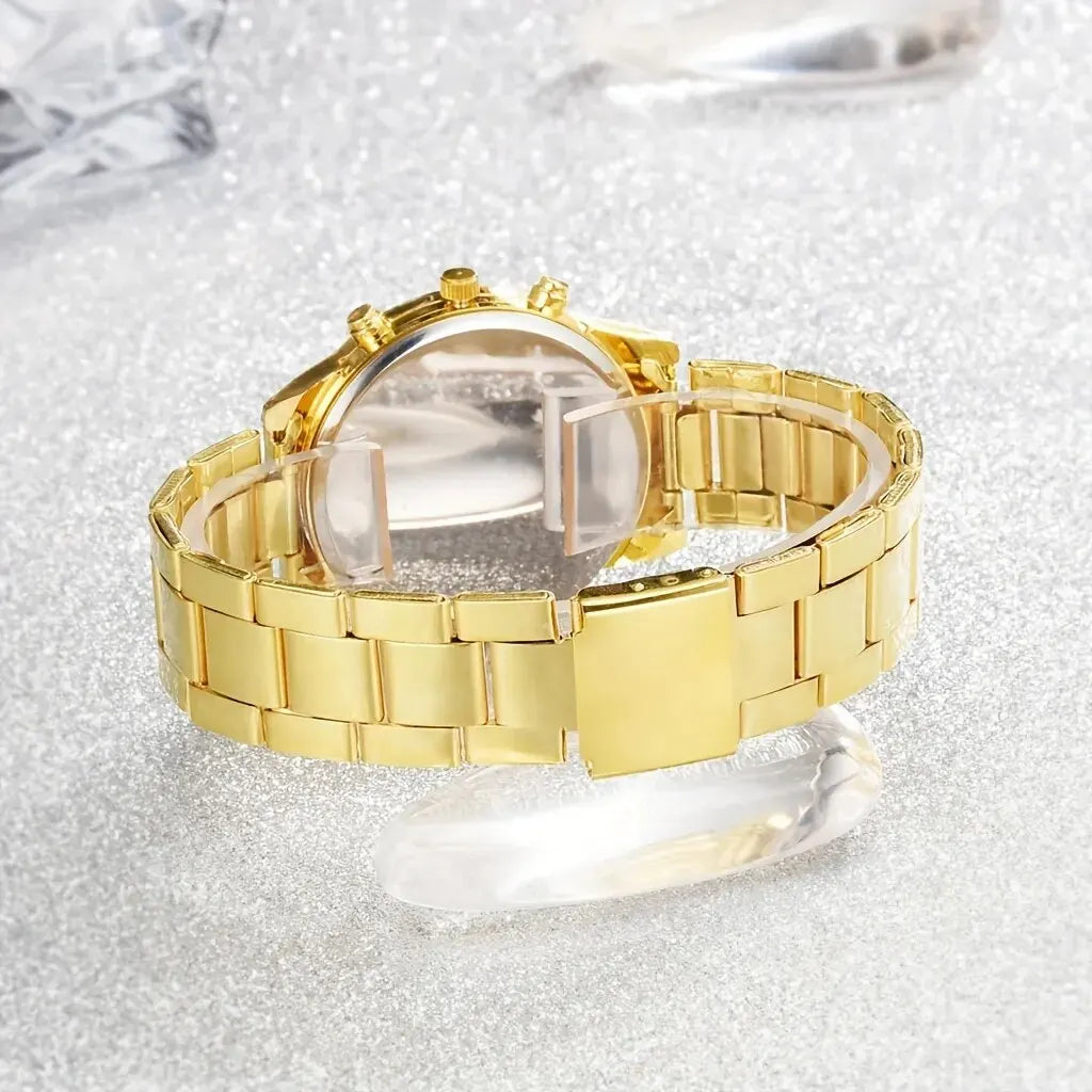 Women’s Luxury Gold Watch Jewelry Set (5PCS)-4