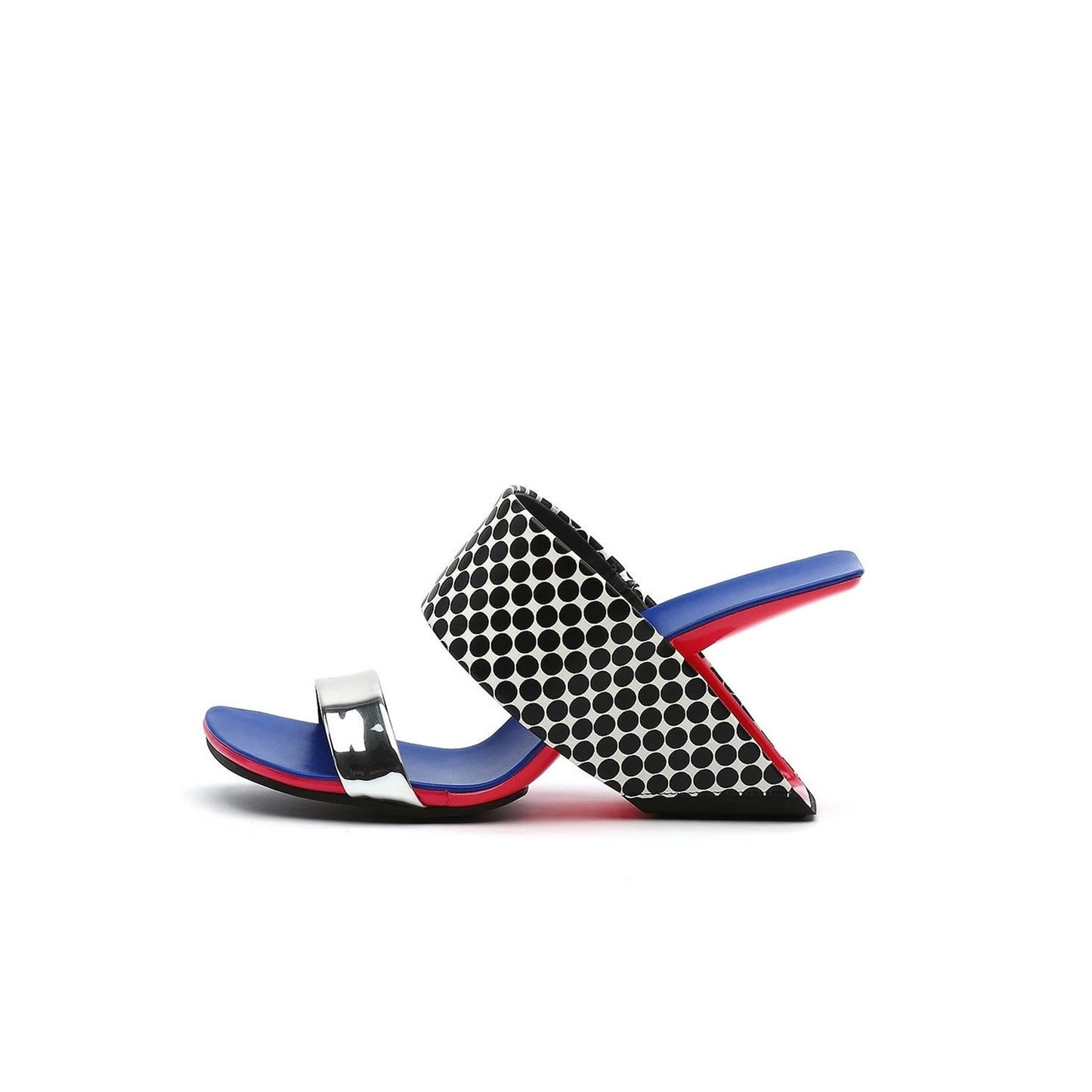 Electrifying Double Strap Edgy Heel-Less Wedges-8