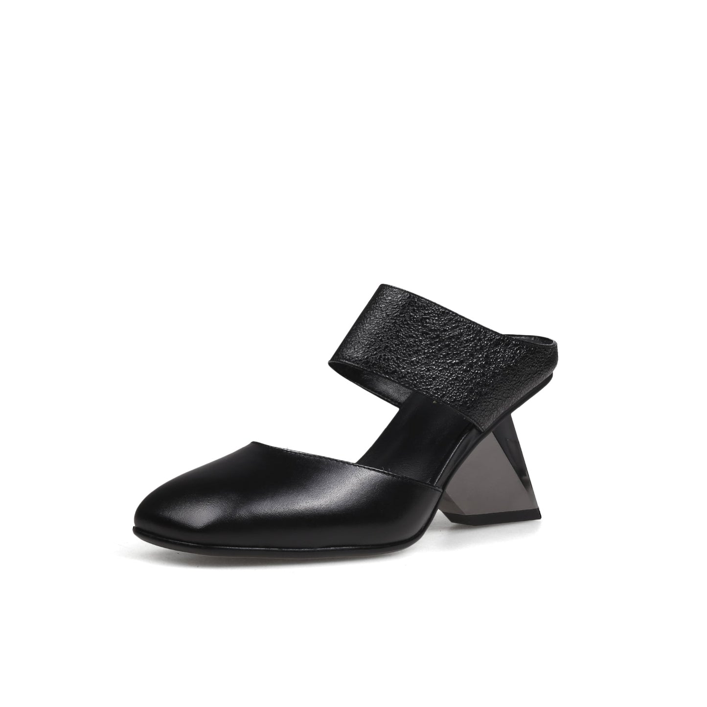 Femme Ankle Strap Gravity Block Heel Pumps-1
