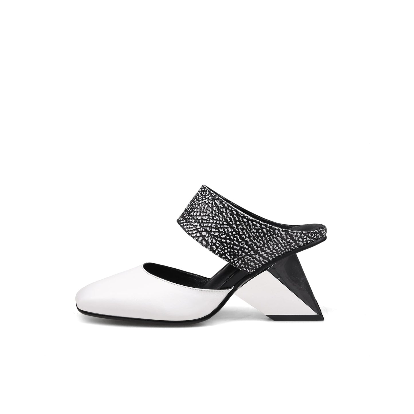 Femme Ankle Strap Gravity Block Heel Pumps-5