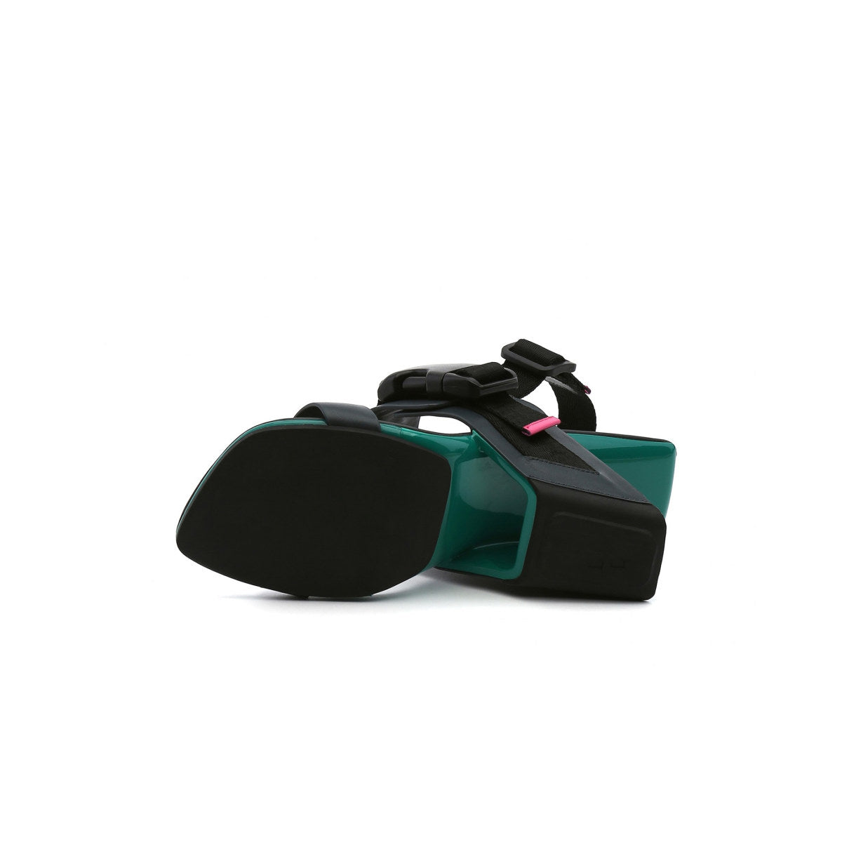Multi-Strap Patent Open Toe Sandals-4