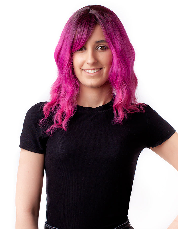 Paróka műhaj RIO Lila-Pink ombre AFROline-3
