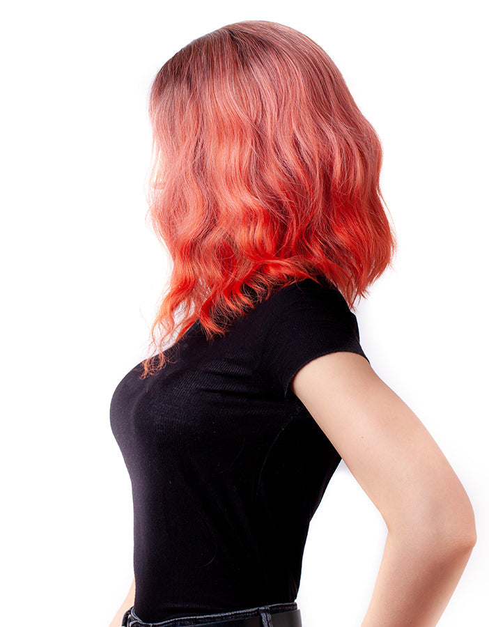 Paróka műhaj RIO Rosegold-Narancs ombre AFROline-2