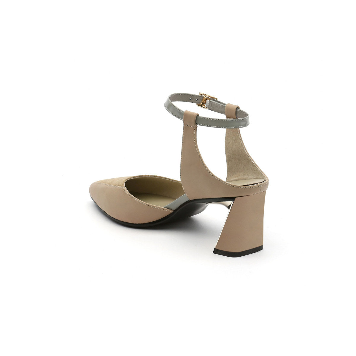 Pointed Toe Ankle Strap D Orsay Heels-3