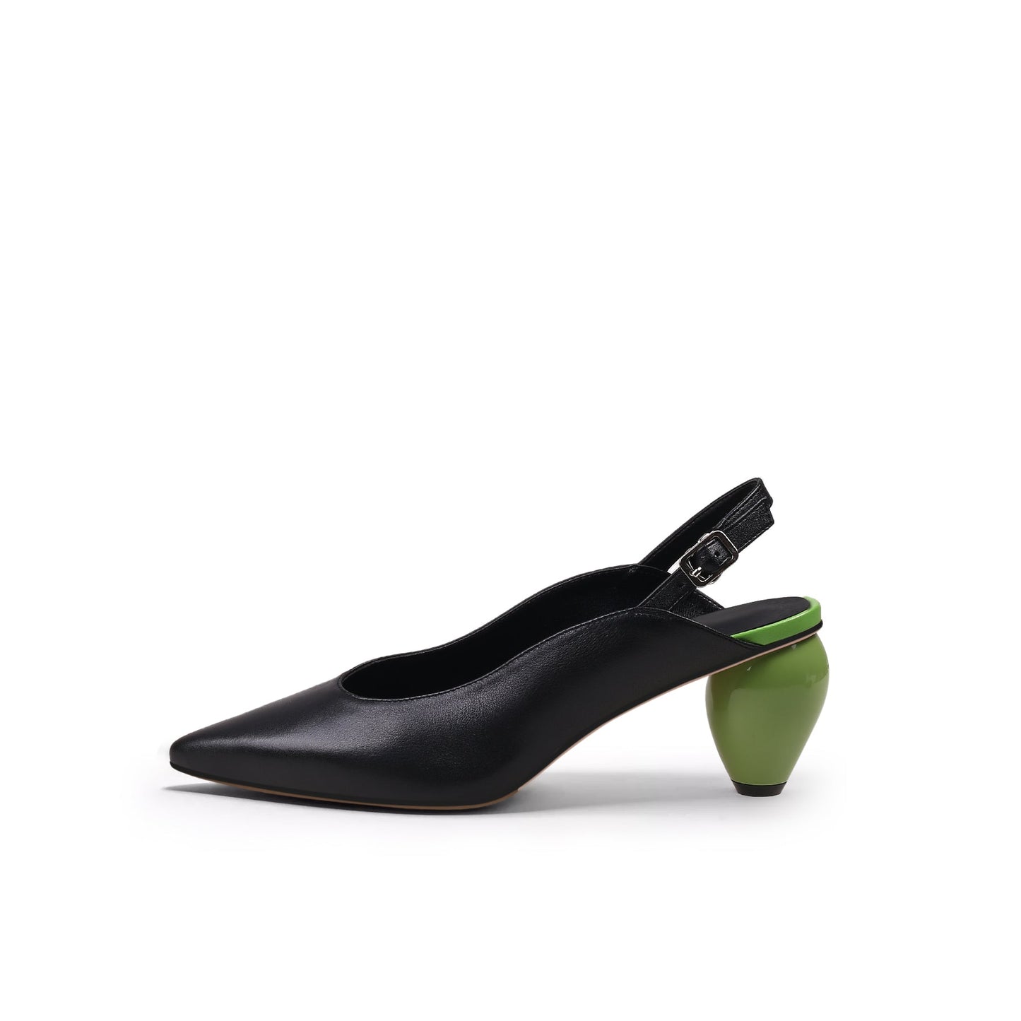 Slingback Low-Heel Pointed Sandals-0