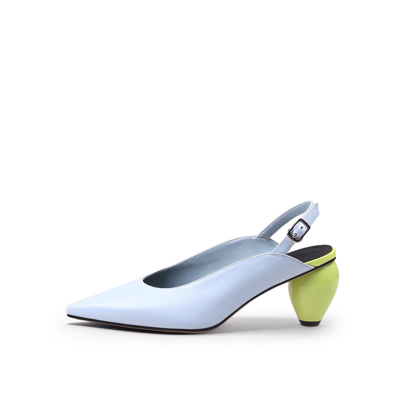 Slingback Low-Heel Pointed Sandals-5