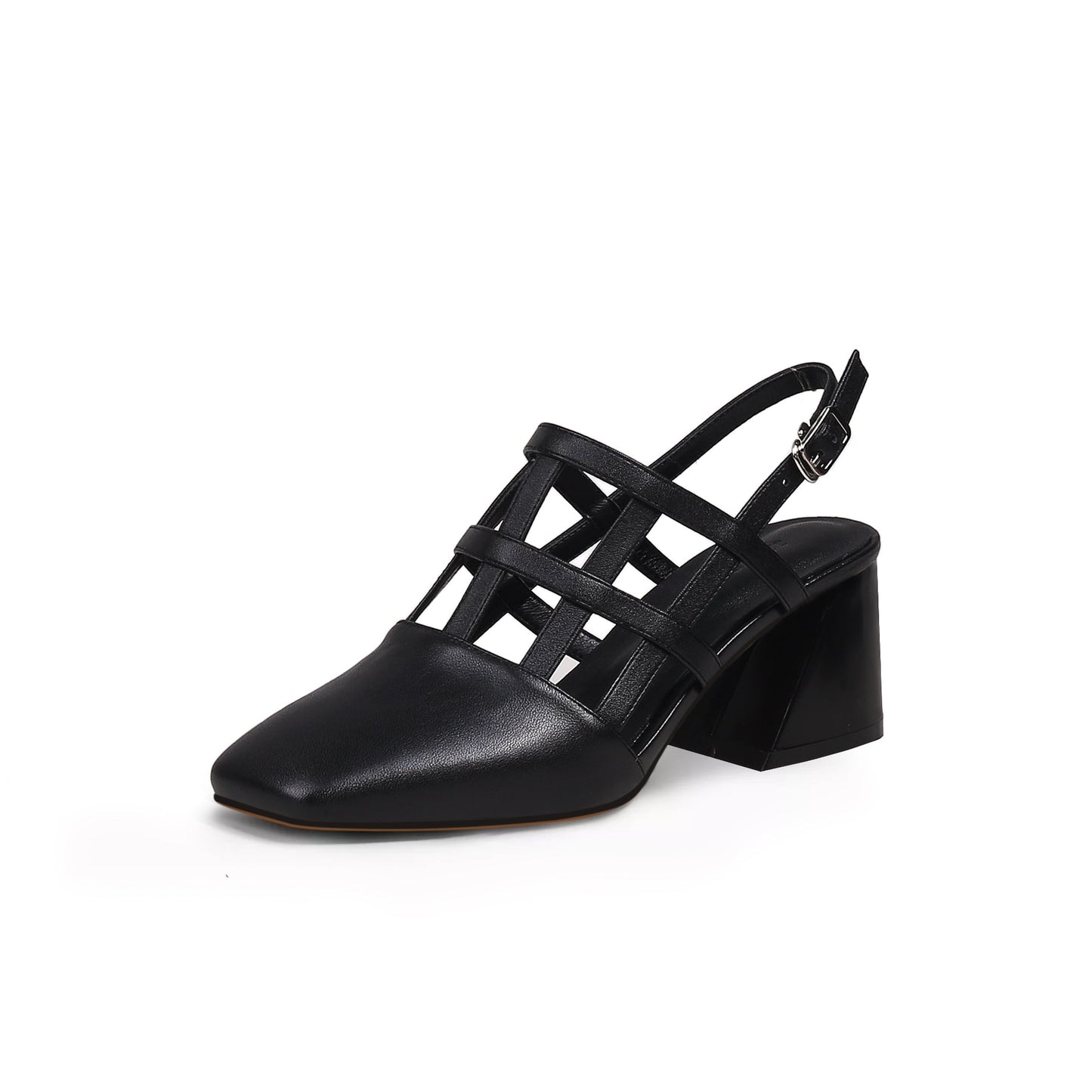 Chic Woven Leather Ankle Strap Mules-1