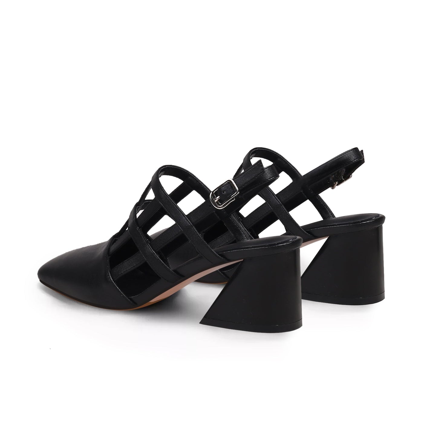 Chic Woven Leather Ankle Strap Mules-4