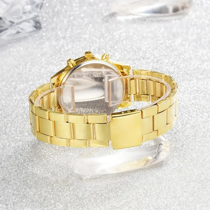 Women’s Luxury Gold Watch Jewelry Set (5PCS)-4