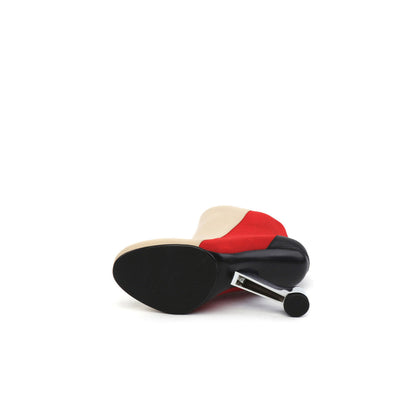 Color Block Leather Ankle Boots-4