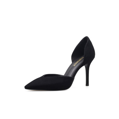 Cut-Out Leather Stiletto Pumps-1