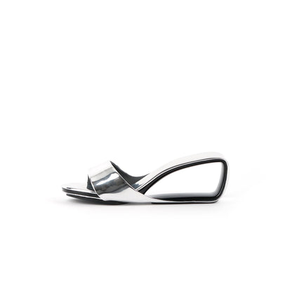 Hollow Low Heel Slip-On Mules-7