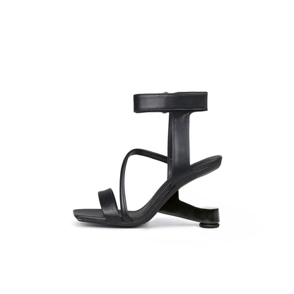 Intertwined Ankle Strap Sandals-5