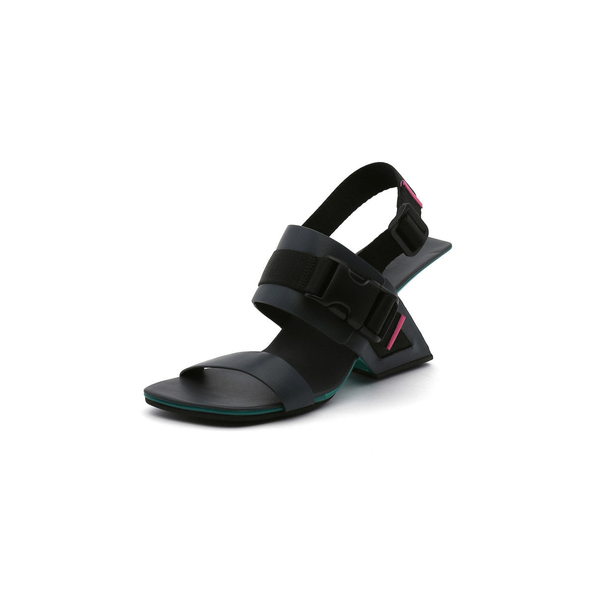 Multi-Strap Patent Open Toe Sandals-1