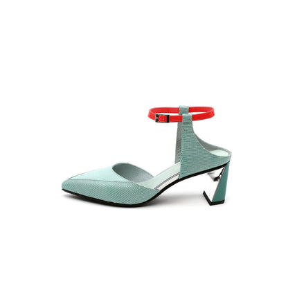 Pointed Toe Ankle Strap D Orsay Heels-6