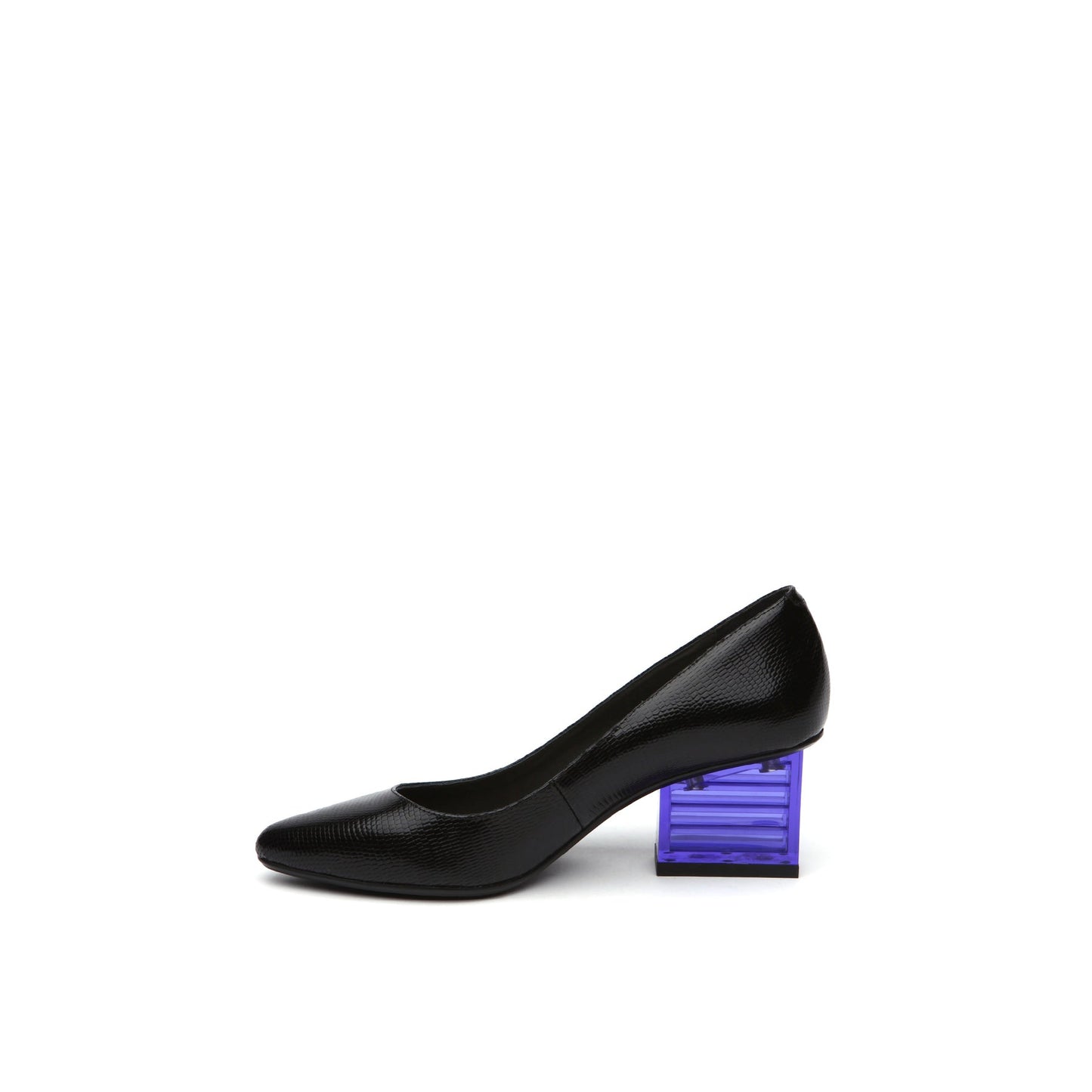 Pointed Toe Glass Block Heels-0