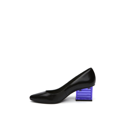 Pointed Toe Glass Block Heels-0