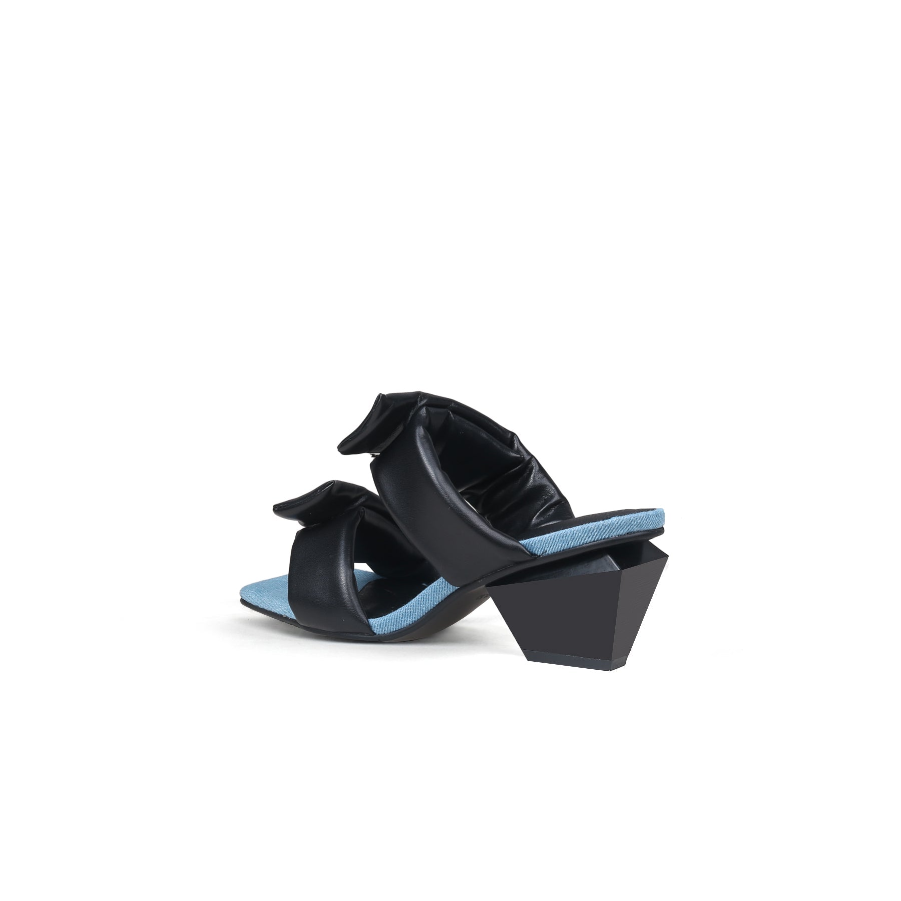 Quirky Padded Strap Mules-3