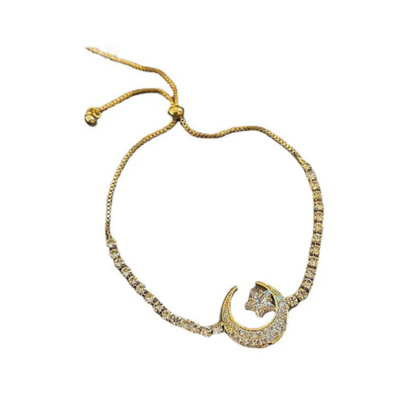 Muslim Moon Star Bracelet Eid Gift Jewelry-0