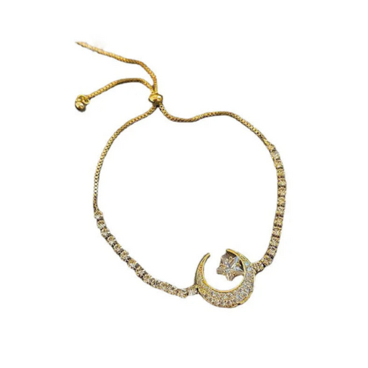 Muslim Moon Star Bracelet Eid Gift Jewelry-0