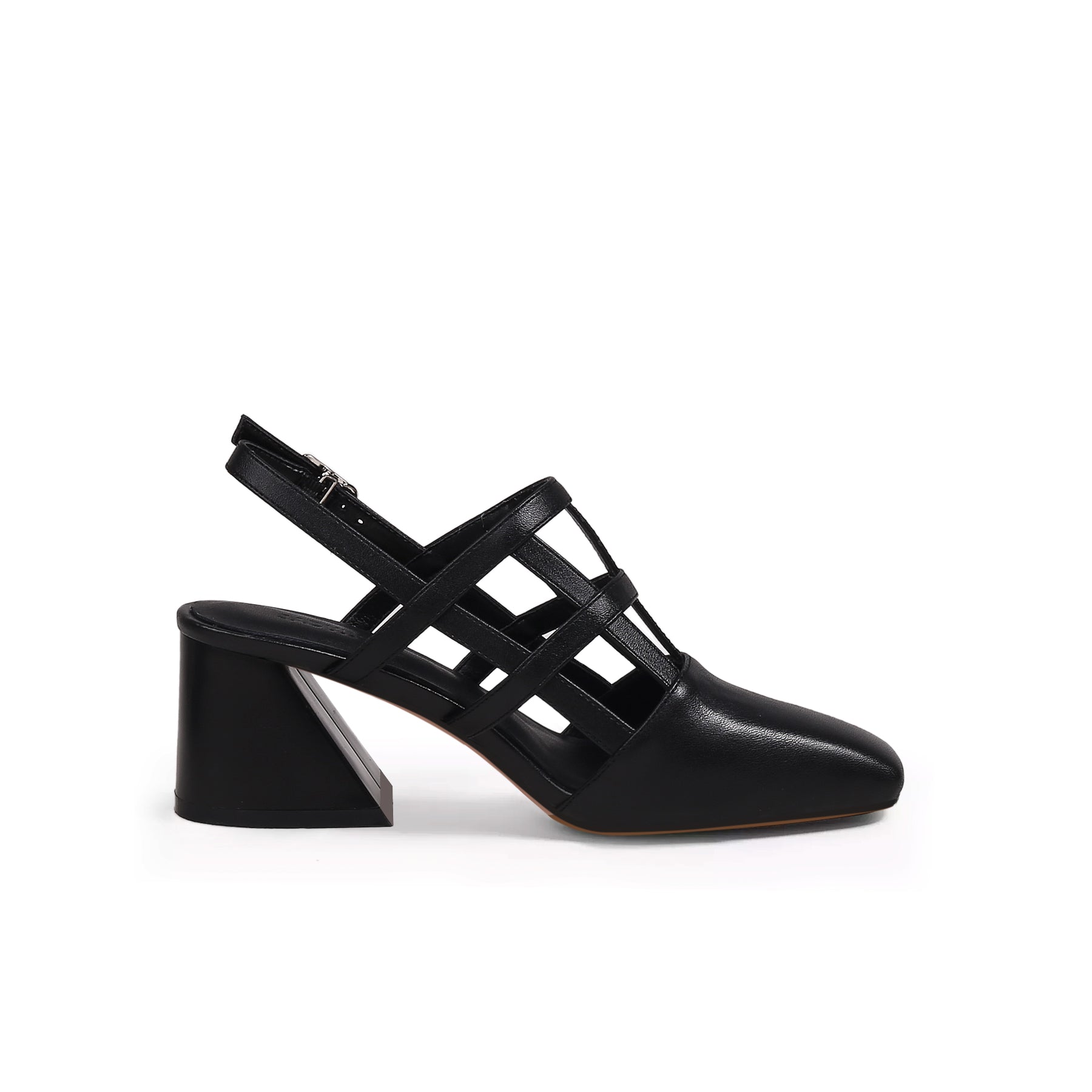 Chic Woven Leather Ankle Strap Mules-2