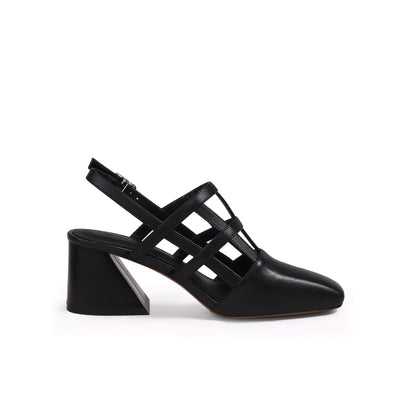 Chic Woven Leather Ankle Strap Mules-2