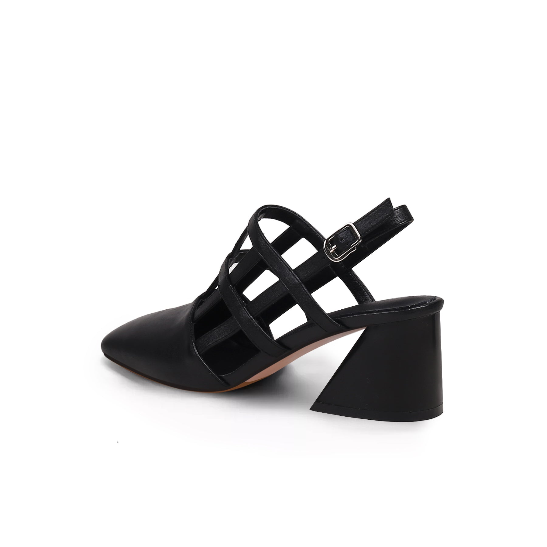 Chic Woven Leather Ankle Strap Mules-3