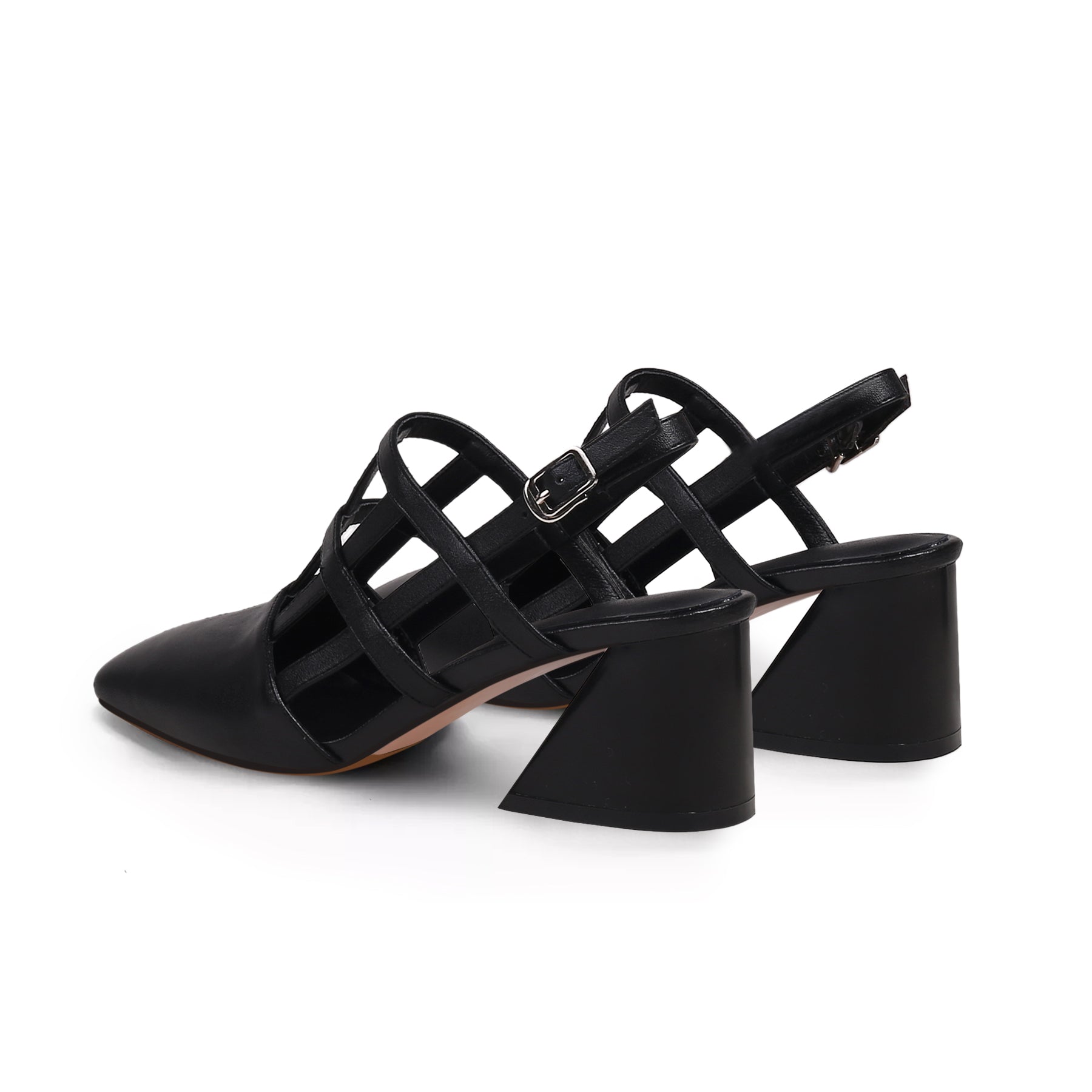 Chic Woven Leather Ankle Strap Mules-4
