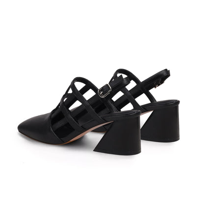 Chic Woven Leather Ankle Strap Mules-4